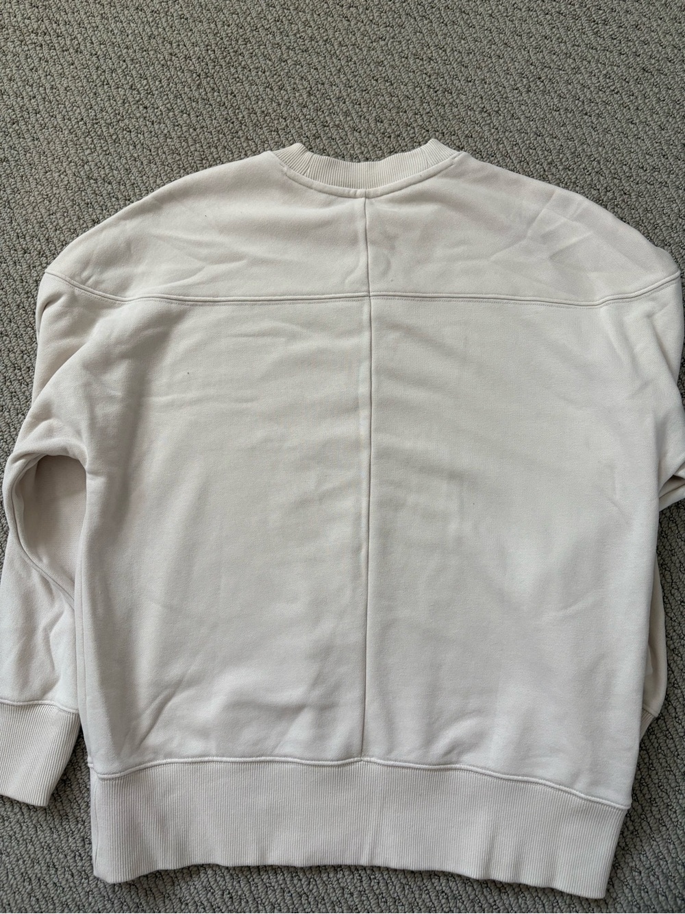 Vuori Women's Crewneck Sweatshirt in Light Cream/Tan